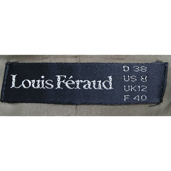 Vintage louis feraud womens Size 8 dress fuff shoulder midi  green Victorian - Picture 6 of 8